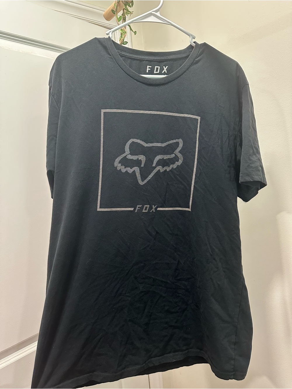 Fox Black Short Sleeve Tee with Center Logo
